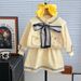 2024 Autumn And Winter New Cross Border Delivery Of Fashionable Baby Girl Ribbon Bow Knitted Two Piece Set Xiaoxiang Trendy Style_voghion.com