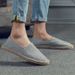 Casual Espadrilles Handmade Fashion Versatile Straw Woven Linen Sweat-Absorbing Breathable Slip-On Lazy Cloth Shoes_voghion.com
