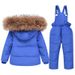 Premium Kids Winter Coat Set With Raccoon Fur Hood - Warm & Stylish Snowsuit For Boys & Girls (1-6 Years)_voghion.com
