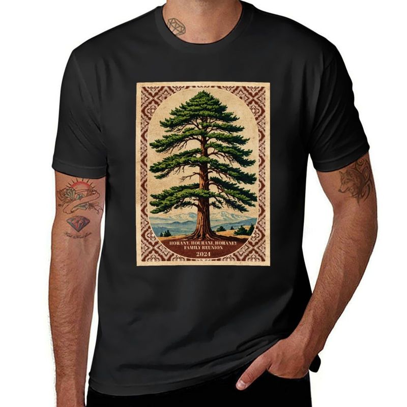 Horany Familiesammenkomst 2024 (Design 2) T-shirt med sweatshirts, søde toppe, slim fit t-shirts til mænd_voghion.com