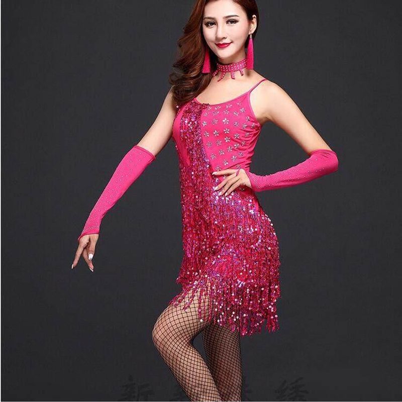 designerNew ballroom latin dance costumes for women latin dance costumes tango women competition tassel eleg_voghion.com