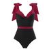 Maillot de bain une pièce uni pour femme, couvrant le ventre et amincissant_voghion.com