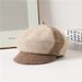 Korean Fashion Octagonal Women's Hat, 2025 Fall And Winter New Models, High-end Thickened Warm British Style Duckbill Hat, Face Shape_voghion.com