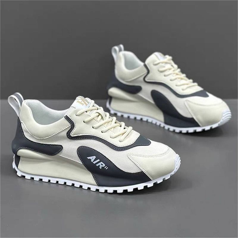 Herensneakers 2025 Nieuwe ademende trendy mesh-schoenen, all-match dikke zool, verhoogde witte schoenen, sport-casual oude hardloopschoenen 38-44_voghion.com