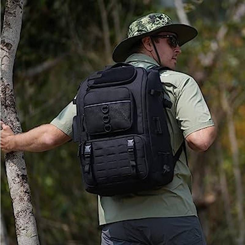 Outdoor Fishing Backpack Large Capacity Fishing Gear Bag Multi Layer Compartment Fishing Bag_voghion.com