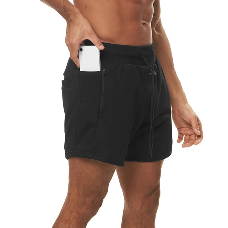 Men's Workout Shorts With Multiple Pockets & Towel Loop – Breathable Cotton Training Shorts (Lightweight Quick-Dry Elastic Waistband)​_voghion.com