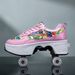 Verwandelbare 4-Rad-Rollschuhe – Einziehbare Rollen mit Sicherheitsverriegelung, stylische Freizeitschuhe_voghion.com