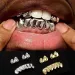 Denti fai da te lucidi Grillz color oro argento, tappi superiori e inferiori per donne e uomini, gioielli hip hop, regalo per feste di Halloween e cosplay_voghion.com