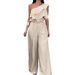 Fall 2023 new European and American cross-border solid color design irregular ruffled slim jumpsuit for women_voghion.com