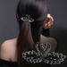 Accessorio avanzato a forma di cigno con diamanti d'acqua, mezza cerniera sulla parte posteriore della testa, fermaglio a molla orizzontale, accessorio per capelli coreano_voghion.com