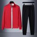 Spring Autumn Large Men's Open Shirt Sports And Leisure Set Two Piece Pants Versatile_voghion.com