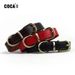 COCA Custom Pin Buckle Puppy Neckband Teddy Bichon Genuine Leather Collar Length 42Cm* Width 2.0Cm_voghion.com