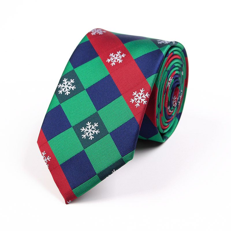 Polyester Jacquard 7.5cm Christmas Theme Tie Manufacturer Wholesale_voghion.com