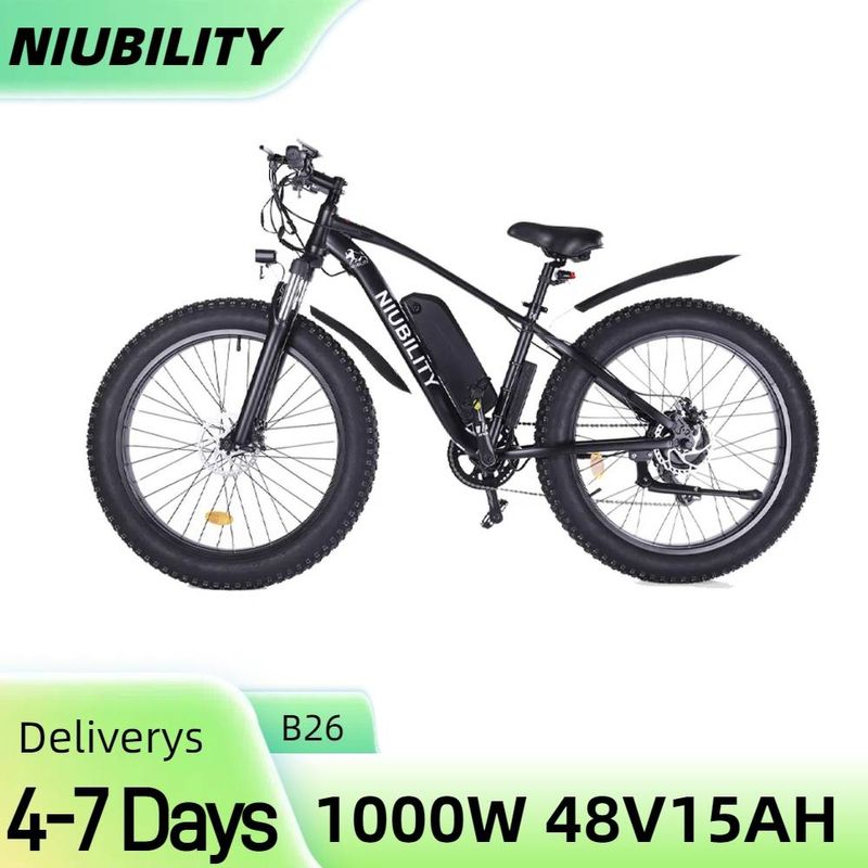 NIUBILITY B26 26" električni brdski bicikl 1000W motor 48V 15Ah baterija_voghion.com