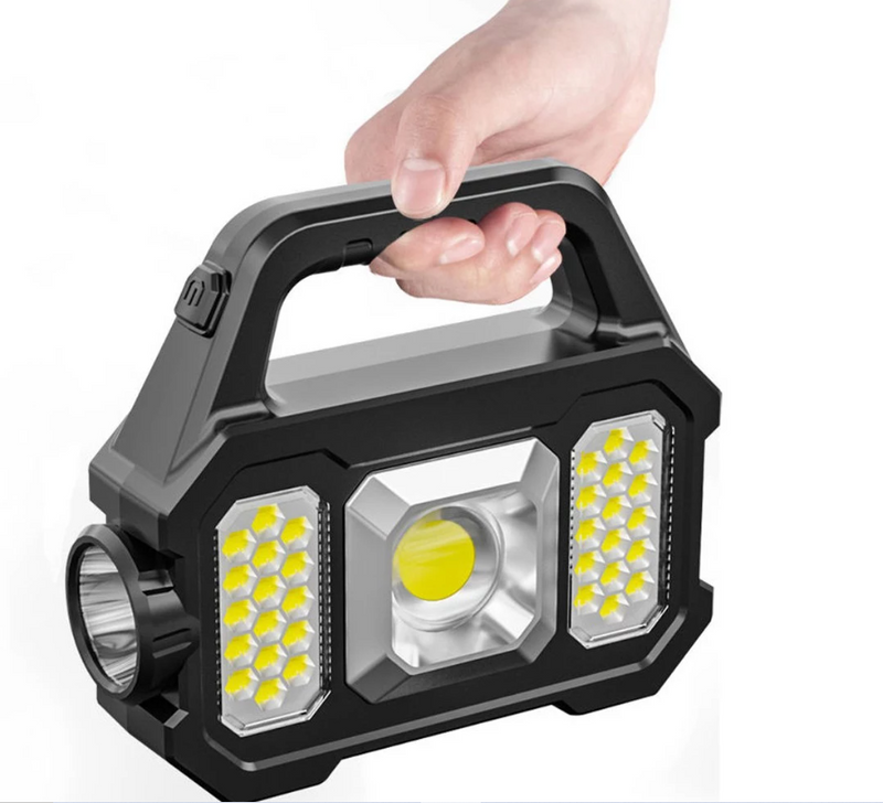 Outdoor Portable Camping Fishing Multi-Modes Solar Powered USB Rechargeable Light With LED Side Light_voghion.com