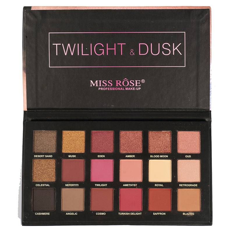 MISS ROSE Cross Border Matte Highlight Brightening Eyeshadow 18 Colors Non Smudged Student Waterproof Versatile Eyeshadow Box_voghion.com