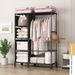 Portable Wardrobe Closet With Dust Cover – Freestanding Closet Organizer With Shelves, Easy Assembly, Modern Design For Home & Dorm_voghion.com
