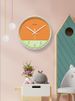 Yipula 7052 Simple Modern Wall Round Plastic Battery Scanning Silent Bedroom Nordic Clock_voghion.com