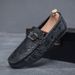 SHLIANG Brand Men Loafers Leather Casual Shoes Men Flats Lightweight Driving Boat Shoes Male Footwear X0043_voghion.com