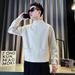 New Handsome Standing Collar Hoodie for Men, Spring/Autumn/Winter, Half Zipper Top, Men's Interior Undercover_voghion.com