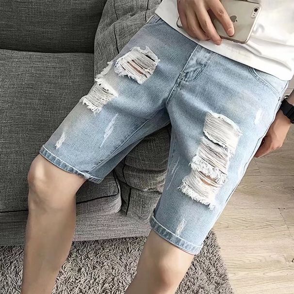 Men's Clothing Summer Social Spirit Guy Handsome Ins Shorts Mid Length Pants_voghion.com