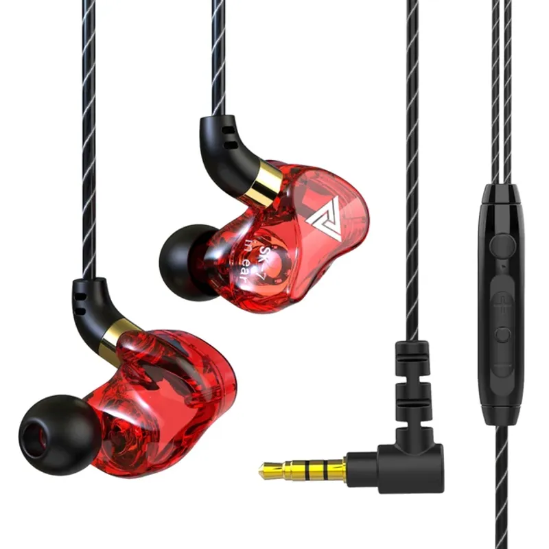 Nuove cuffie cablate SK7 In Ear Monitor Auricolari stereo Auricolare HiFi Gioco Bass Running Sport Cuffie musicali con microfono_voghion.com