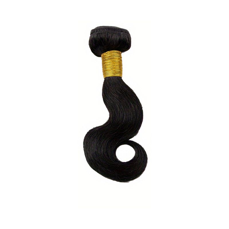 1 STK Människohårsbuntar Body Wave 1 Bunt Obearbetade Brazilian Virgin Människohår Body Wave Bunt Naturliga svarta hårförlängningar_voghion.com