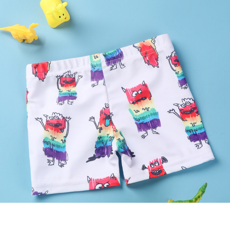 Mother&Kids Children's swim trunks printed small fresh style_voghion.com