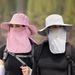 Multi functional sunshade fisherman hat, summer outdoor sunshade fisherman hat, detachable fishing breathable sun hat, women's face covering hat_voghion.com