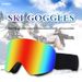 New men's and women's large cylindrical glasses, double-layer fog magnetic skiing anti snow goggles, hiking goggles_voghion.com