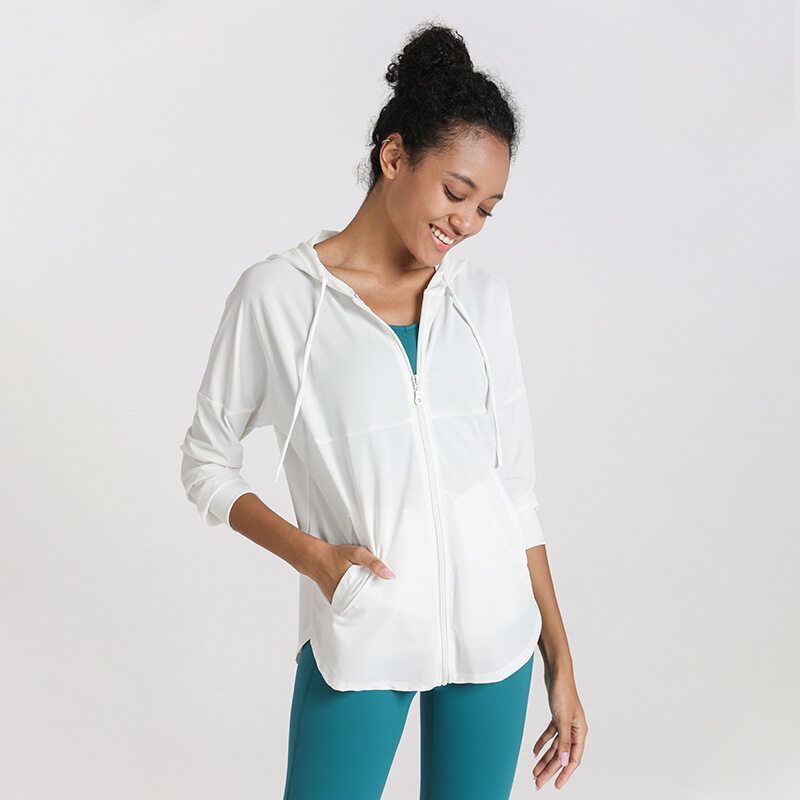 SUPERFLOWER Damessport hardlooptrainingsjassen Rits Gym Yoga Hoodies Losse atletische Fiess Workout Jogging_voghion.com