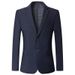Men's Clothing Men's Slim Fit Business Suit Set - Classic Two-Piece Blazer & Trousers For Office & Formal Occasions_voghion.com