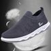Men's Summer New Breathable Hollow Mesh One Foot Lazy Shoes, Middle-aged And Elderly Soft Soled Casual Shoes_voghion.com