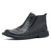 European Warm Series Winter Ankle With Zipper For Men, British Style Casual Slip-On Leather Boots_voghion.com
