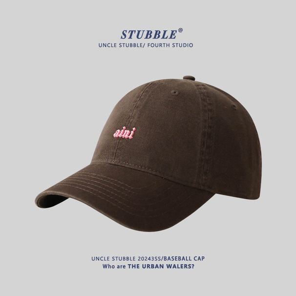 Yeni Stil Beyzbol Şapkası İyi Sürüm Saf Pamuklu Yumuşak Üst Güneş Şapkası Kadın Kore Tarzı Çok Yönlü Yüz Küçük Ördek Gagalı Şapka Erkek_voghion.com