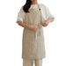 Forest Style Creations Version Apron Linen Fabric Japanese Korean Simple Fashion Art Embroidery LOGO Print Craft_voghion.com
