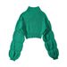 Women's clothing Y2K autumn and winter new style lazy loose turtleneck puff sleeves thickened sweater ins clothing Z222808_voghion.com