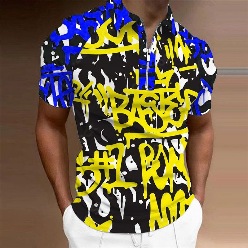 Personalizēts 3D drukāts vīriešu polo krekls Vīriešu vasaras Tī vīriešu un sieviešu topi ar īsām piedurknēm ikdienas ielas apģērbs_voghion.com