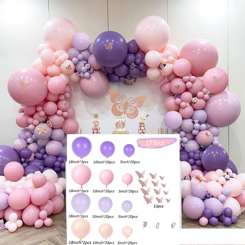 Lila Ballon Rosa Themenpaket Geburtstagsfeier Hochzeit Hochzeitszimmer Layout Bogen Ballonkette_voghion.com