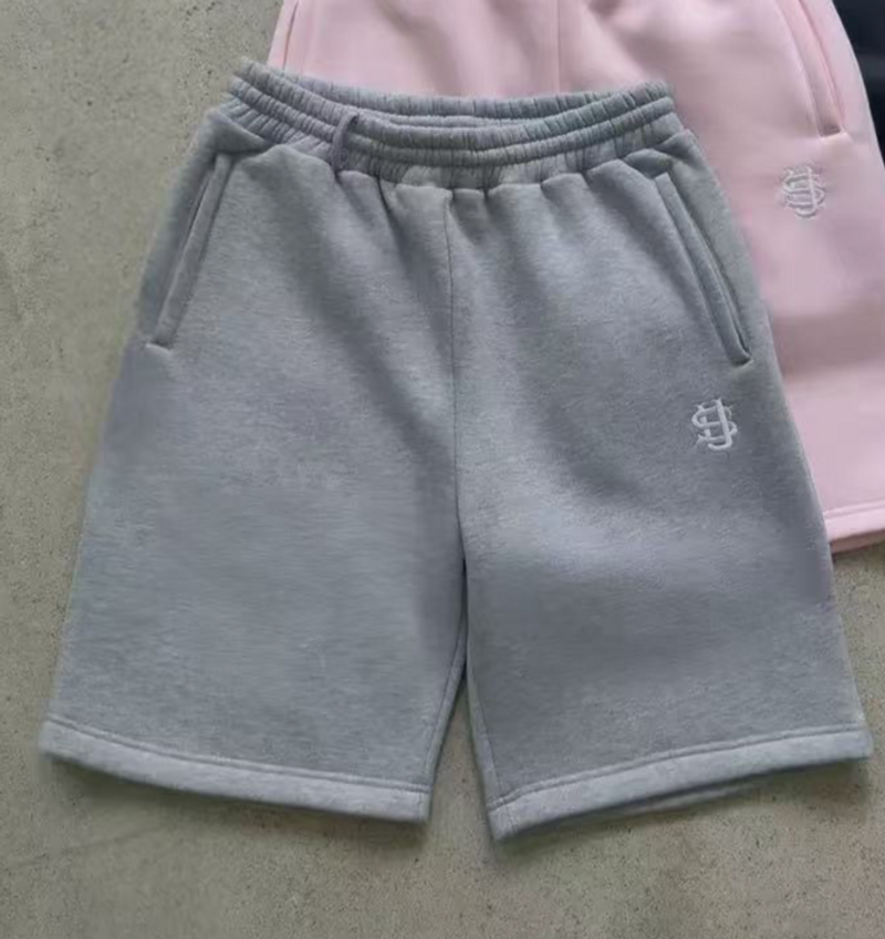 Retro Y2k Street Trend Hip-hop Casual Elastic Waist Loose Solid Color Sports Casual Shorts_voghion.com