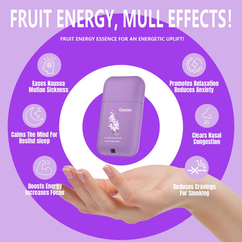 CAUSONE OLEJEK ETERYCZNY LAWENDOWY AROMATERAPIA INHALACYJNY DO NOSA 1,8 ml*2, inhalator Lavender Bliss Twoja brama do dobrego snu_voghion.com