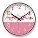 Yipula 6634 Flamingo Pink Love Wall Watch Silent Sweep Second Quartz Clock_voghion.com