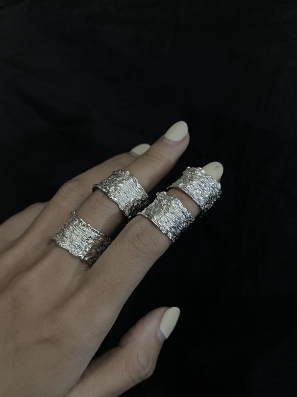 Reserved Stle Ultra Niche Design Wide Version Texture Open Ring For Women Trend Fashion Personalit Simple Hand_voghion.com