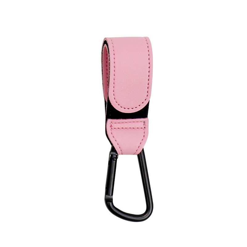 1/2pcs Baby Stroller Hook PU Leather Cart Organizer Diaper Bag Hanger Climbing Buckle Velcro Hook Child Pram Accessories_voghion.com