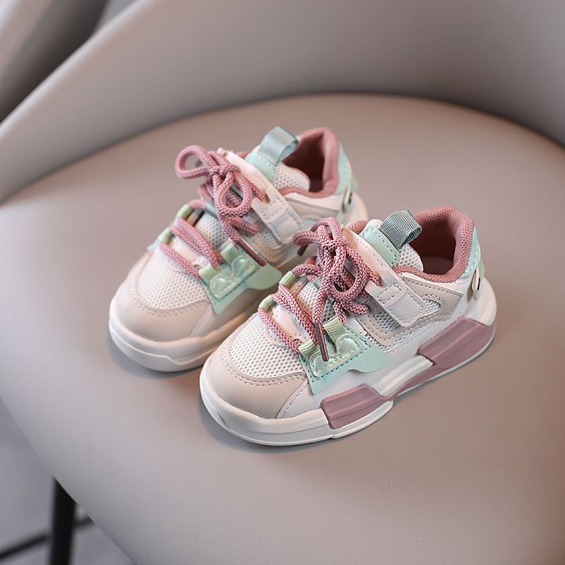 2023 Vår Barn Flicka Rosa Skor Höst Mesh Andas Barn Sneakers för 5-18 år Pojke Lätt löparsko_voghion.com
