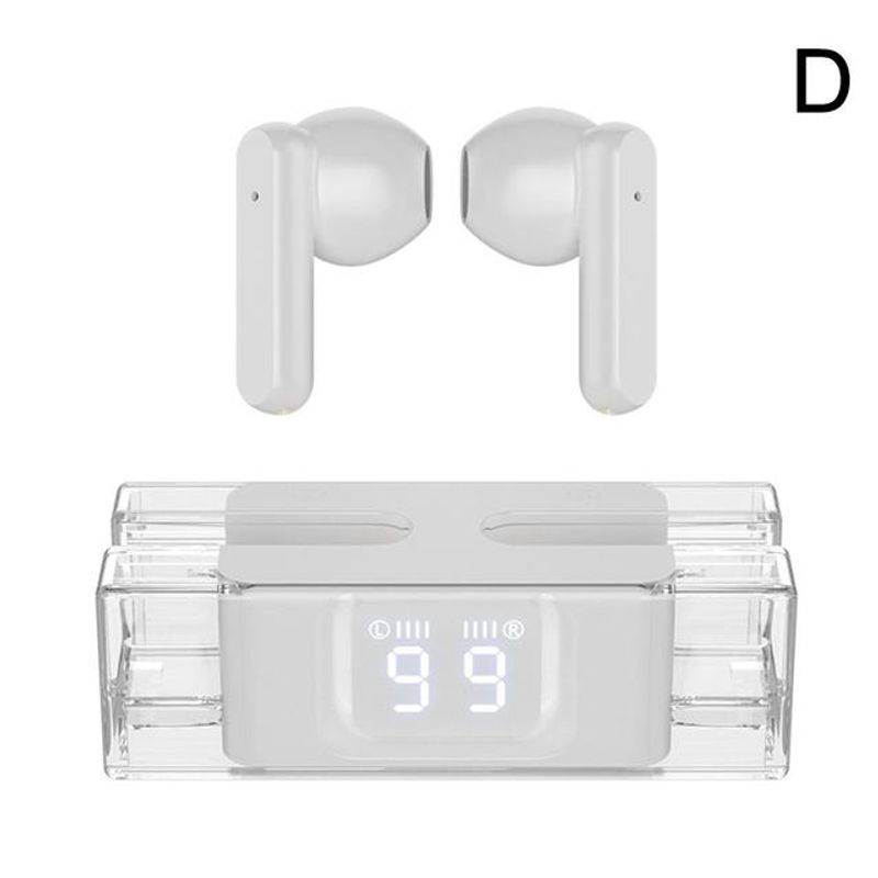 SP28 TWS E90 Mini In-Ear Earbuds Full Transparent Wireless Bluetooth Headphones Music Earphones 5.3 Digital Retro Display D3F6_voghion.com