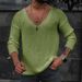 2023 New Long Sleeve V-Neck Knit Men's Sweater_voghion.com