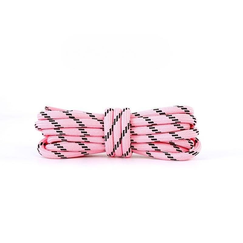 5MM core wrapped thick hiking running shoe laces pink purple three point round shoelace rope_voghion.com