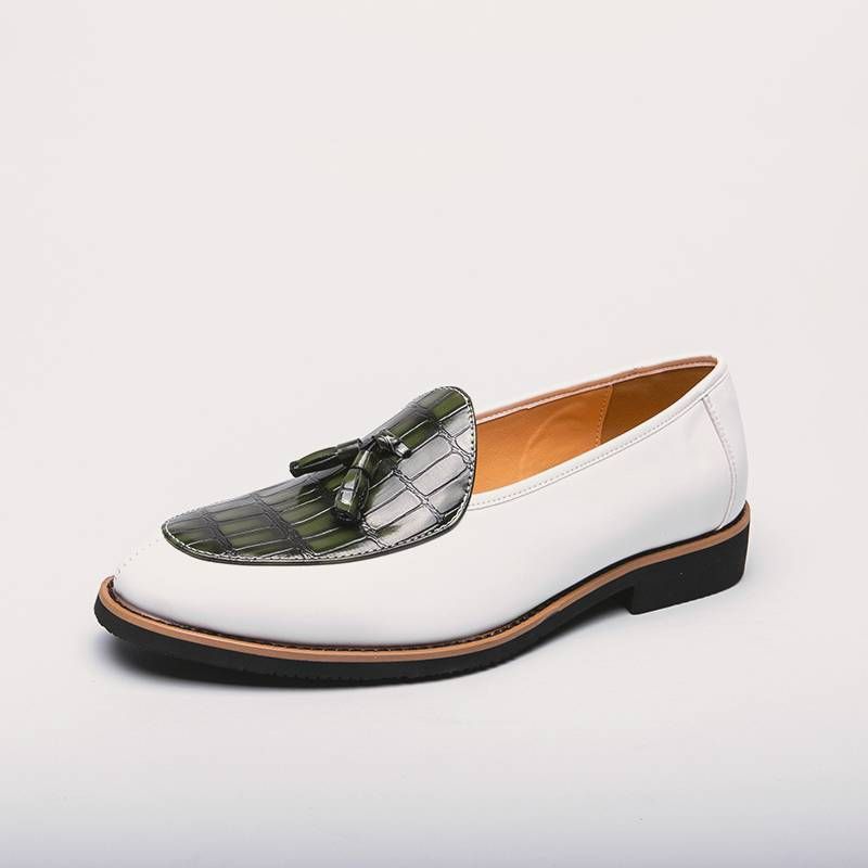 Mens Dress Shoes Formal Business Oxford High Gloss Patent Slip On Loafers Comfortable Casual Driving Boat Shoe For Men_voghion.com