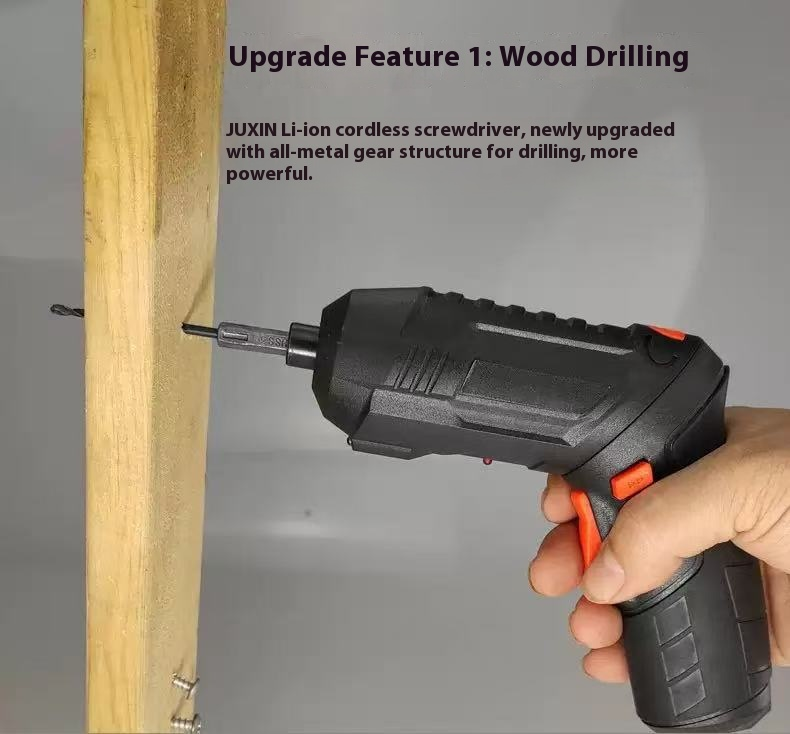 48 Piece Set Of Multifunctional Rechargeable Handheld Drill For Household Use, Foldable Mini Pistol Drill_voghion.com